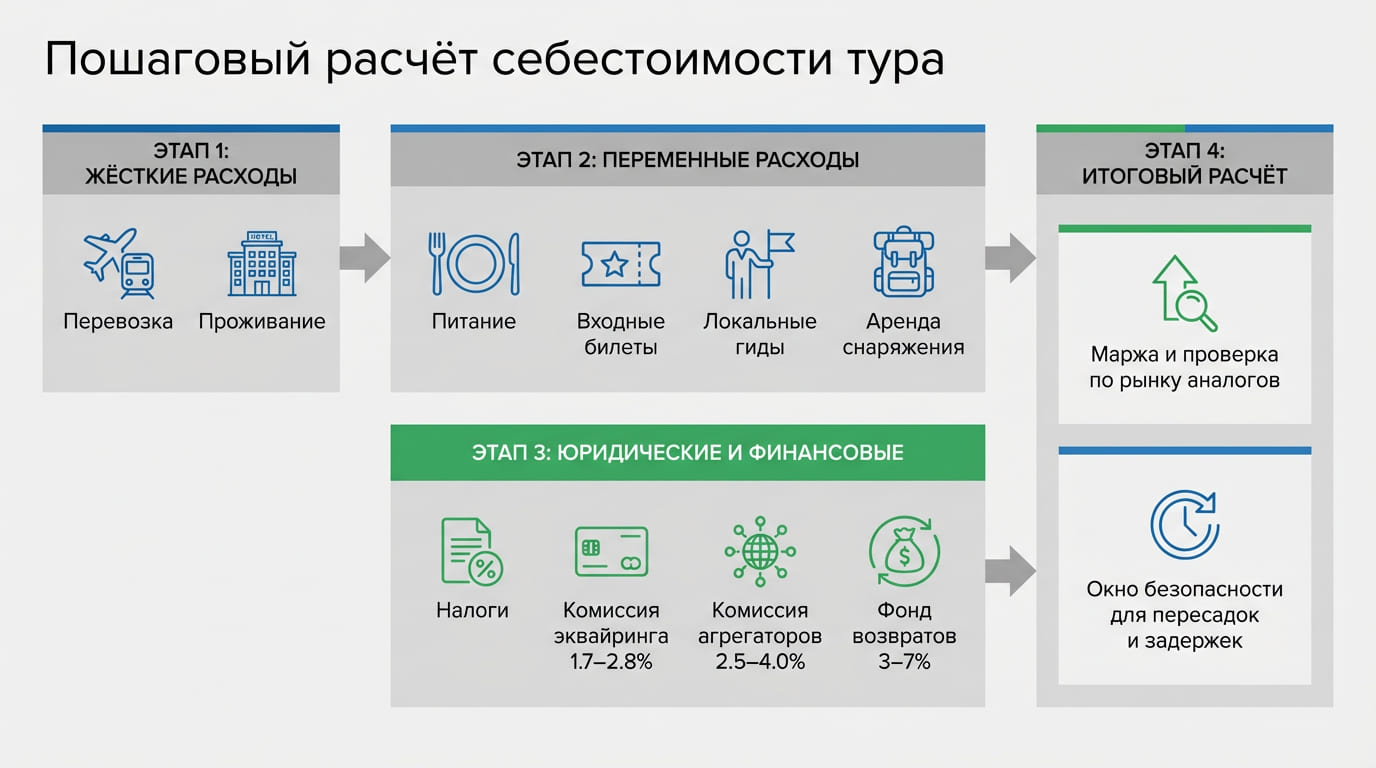 расчет себестоимости тура